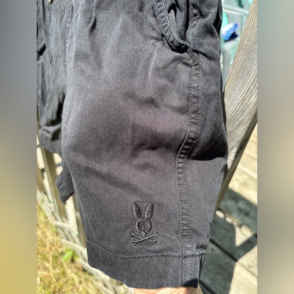 Psycho Bunny Mens Willis Stretch Shorts in Black Men’s Size XXS - Picture 2 of 7